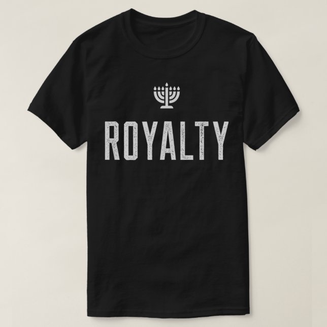 ROYALTY, för manar och kvinnliga hebreiska israeli T Shirt (Design framsida)