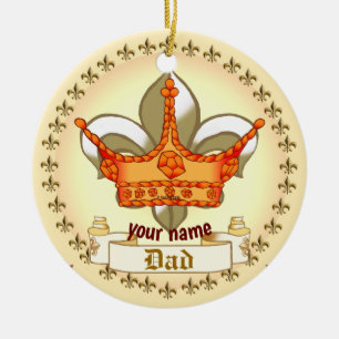 Royalty Kung Krona Pappa Julgransprydnad Keramik