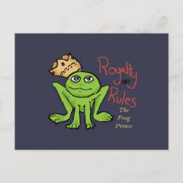 Royalty Regler Frog Prince Postcard Vykort