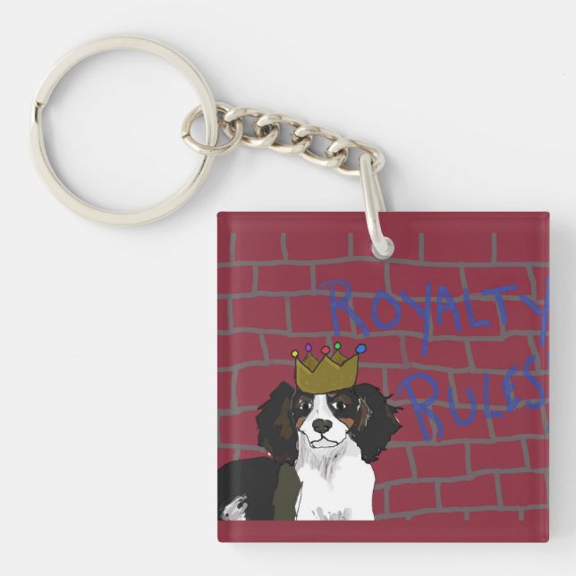 Royalty Regler - Kung Cavalier - Square Keychain (Framsidan)