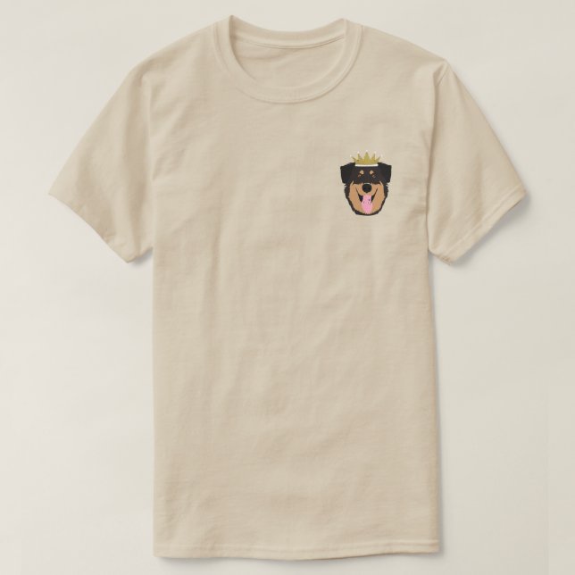 Royalty Rottweiler Hund T Shirt (Design framsida)