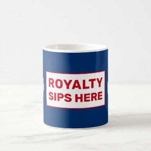 Royalty Sips här Roligt Kung Coronation Patriotic Kaffemugg