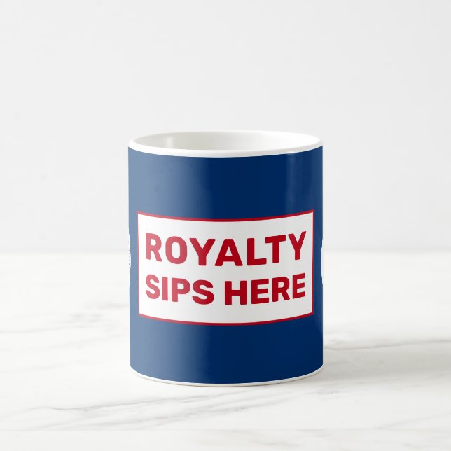 Royalty Sips här Roligt Kung Coronation Patriotic Kaffemugg (Center)