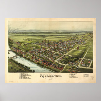 Royersford Pennsylvania 1893 Antique Panoramic Kar Poster