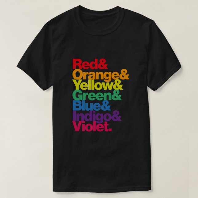 ROYGBIV Rainbow on Black Essential T Shirt (Design framsida)