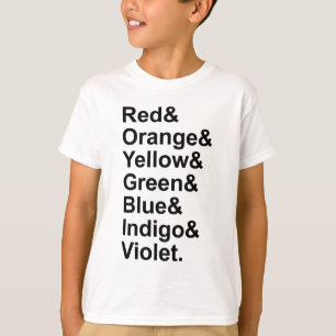 ROYGBIV Red Orange Gult Grönt Blue Indigo Violet T-shirt