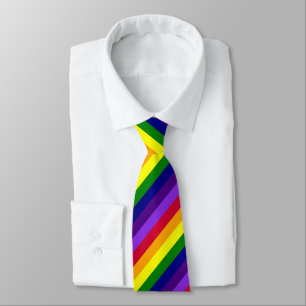ROYGBIV Sju regnbåge Färg Solid Rand design Slips