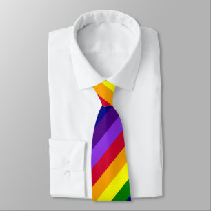 ROYGBIV Sju regnbåge Färg Solid Rand design Slips