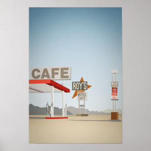 Roy's Cafe Roadside Garage Poster