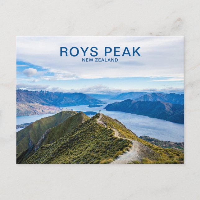 Roys Peak Wanaka New Zealand Travel Vykort (Framsida)