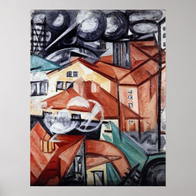 Rozanova - Cityscape 1912 Poster (Framsidan)