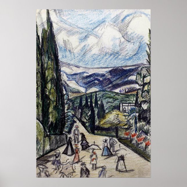 Rozanova - Crimean Landscape 1913 Poster (Framsidan)
