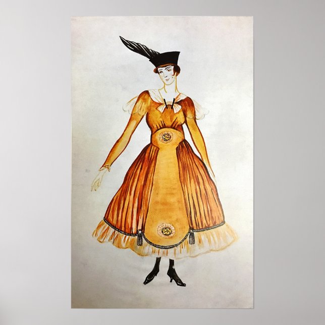 Rozanova - Dress Design 1917 Poster (Framsidan)