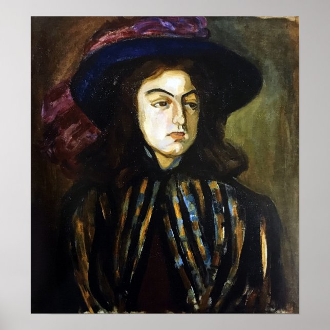 Rozanova - Female Porträtt 1907 Poster (Framsidan)