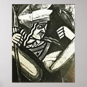 Rozanova - Jack av diamanter 1915 Poster