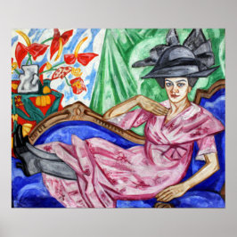 Rozanova - Porträtt av syster Anna 1912 Poster