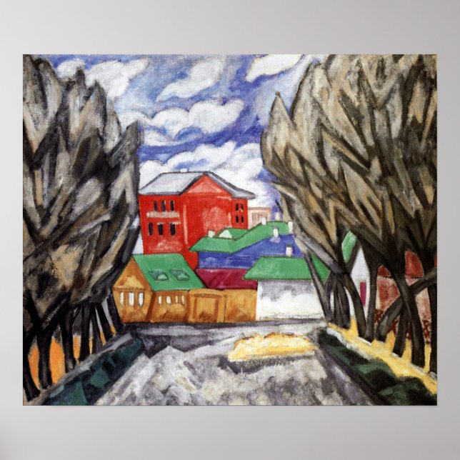 Rozanova - Red House 1910 Poster (Framsidan)