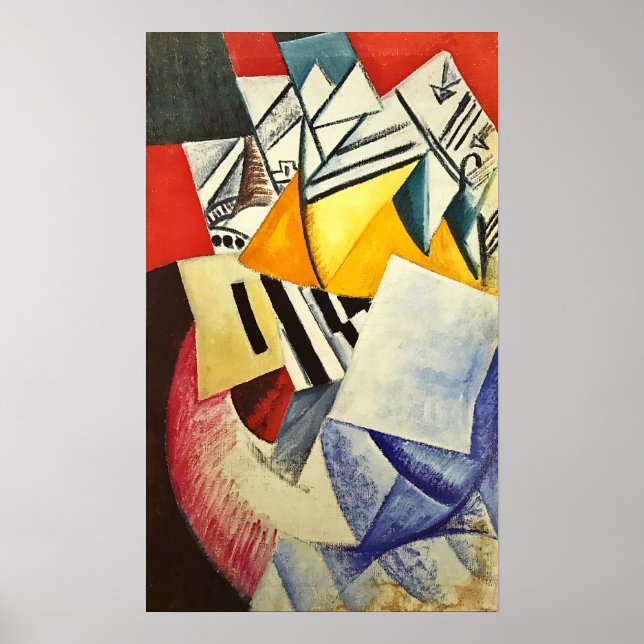 Rozanova - Sammansättning med kort 1915 Poster (Framsidan)