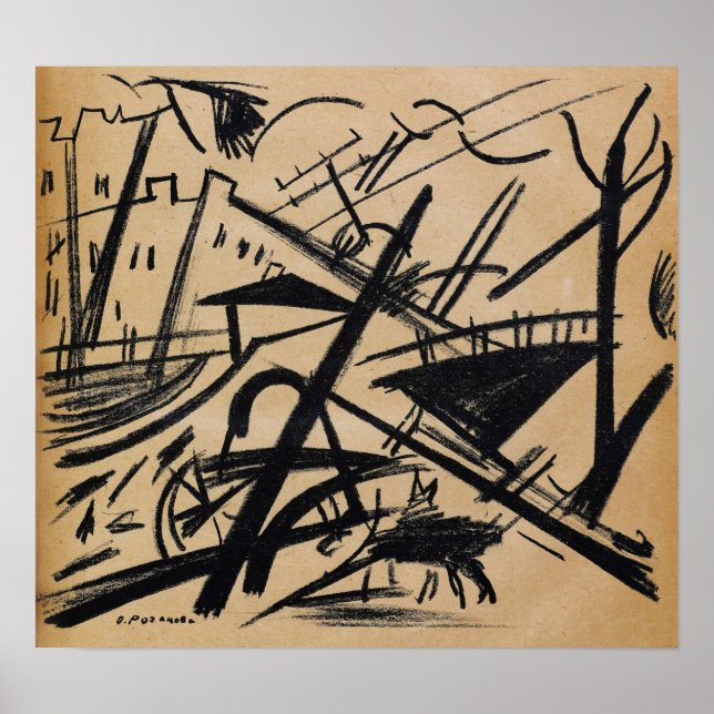 Rozanova - Ungdomsunionen 1913 Poster (Framsidan)