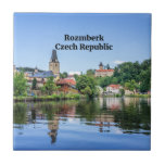 Rozmberk, Tjeckien Kakelplatta<br><div class="desc">Rozmberk,  tjeckiskt scenfotografi,  panoramisk vy.</div>