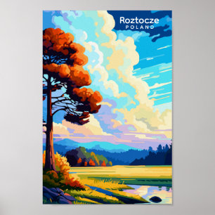 Roztocze Spanien vintage resillustration Poster