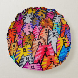 RP - 009 - Round Pillow - CATS Rund Kudde