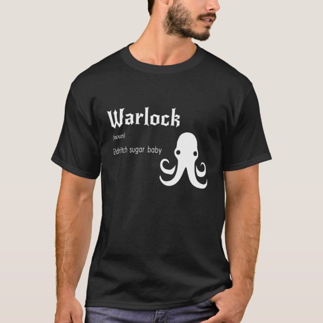 RPD Game D20 Warlock Eldritch Sugar Baby T Shirt (Framsida)