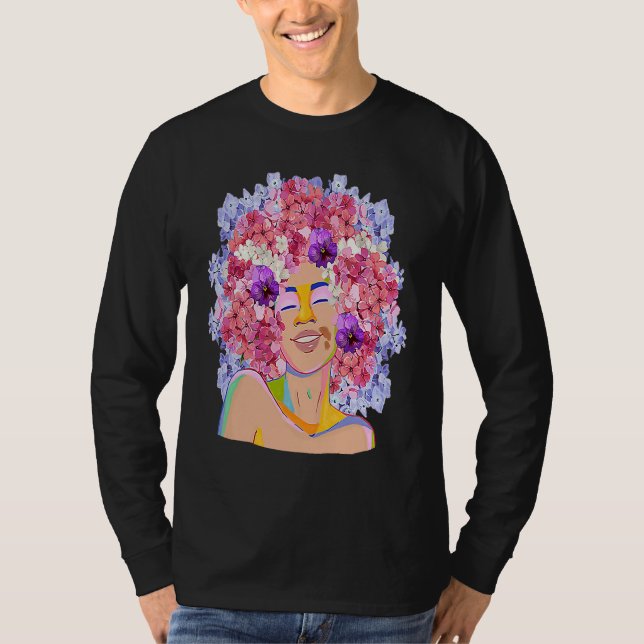 RPF Designs Pretty Flower Girl 1 T Shirt (Framsida)