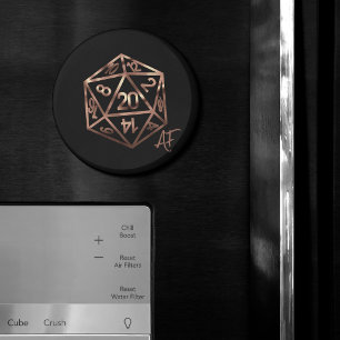 RPG Crit AF   Copper Fantasy Tabletop Gamer Dice Magnet