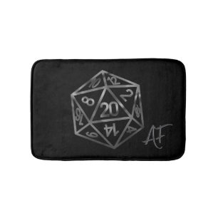 RPG Crit AF   Fantasy Tabletop Retro Gamer Dice Badrumsmatta
