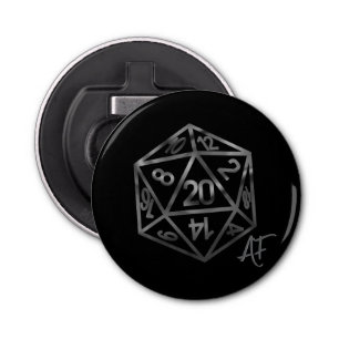 RPG Crit AF   Fantasy Tabletop Retro Gamer Dice Flasköppnare