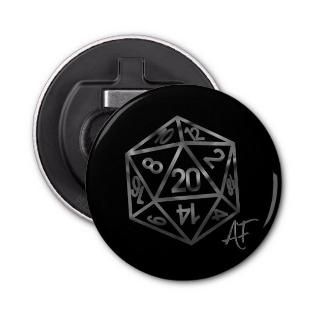 RPG Crit AF | Fantasy Tabletop Retro Gamer Dice Flasköppnare (Framsidan)