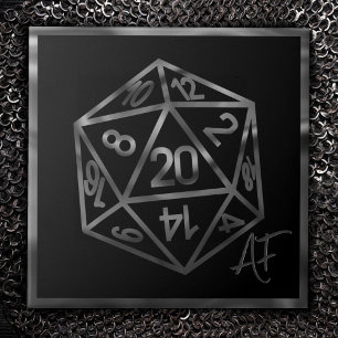 RPG Crit AF   Fantasy Tabletop Retro Gamer Dice Kakelplatta