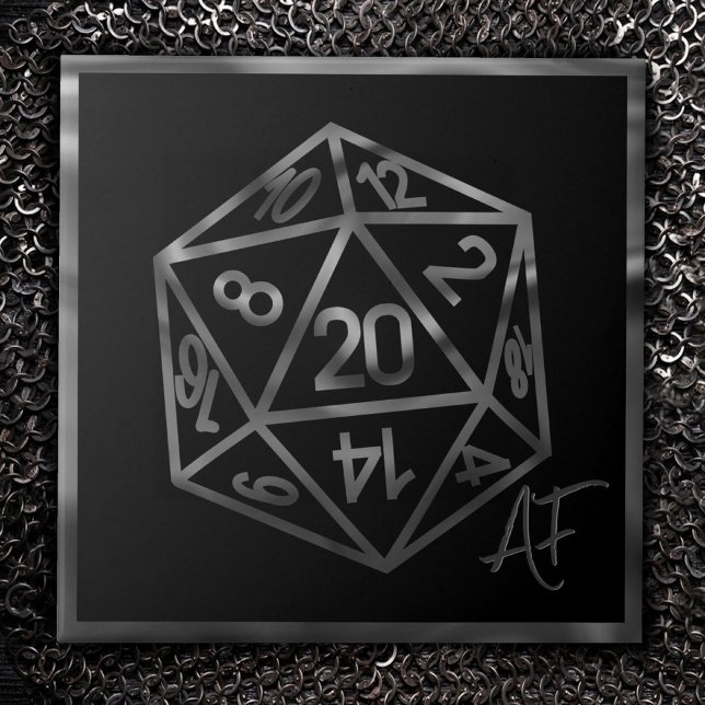 RPG Crit AF | Fantasy Tabletop Retro Gamer Dice Kakelplatta (Skapare uppladdad)
