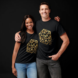 RPG Crit AF | Guld Fantasy Tabletop PnP Gamer Dice T Shirt