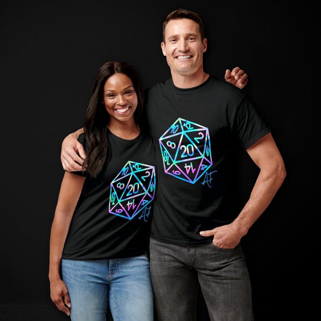 RPG Crit AF | Holo Fantasy Tabletop PnP Gamer Dice T Shirt (Skapare uppladdad)