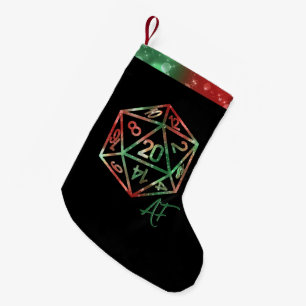 RPG Crit AF   JULAFTON Fantasy Tabletop Gamer Dice Liten Julstrumpa