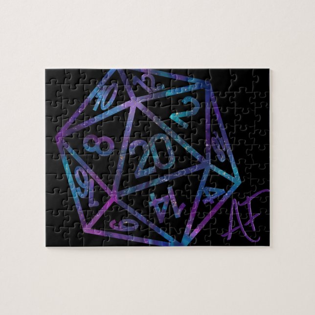 RPG Crit AF | Nebula Fantasy Tabletop Gamer Dice Pussel (Horisontell)