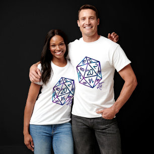 RPG Crit AF   Nebula Fantasy Tabletop Gamer Dice T Shirt