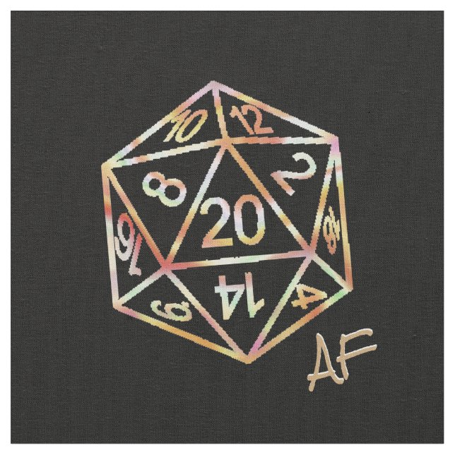 RPG Crit AF | Rosegold Tabletop Roleplayer Dice Tyg (Närbild)