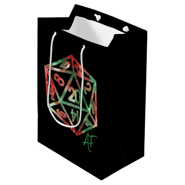 RPG Crit AF | XMAS Fantasy Bordrollspel Tärningar (Framsidan Vinklad)