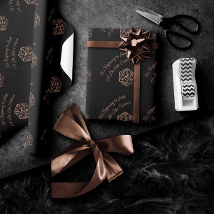 RPG Critmas Copper Fantasy Tabletop Gamer Dice Presentpapper