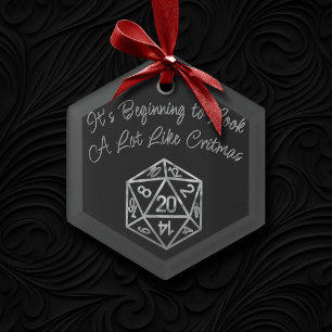 RPG Critmas Fantasy Tabletop Retro Gamer Dice Julgransprydnad Keramik