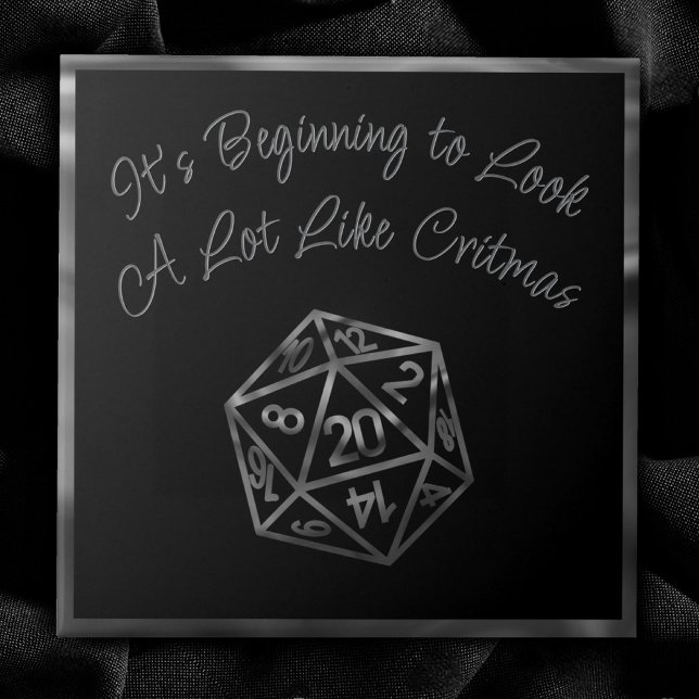 RPG Critmas | Fantasy Tabletop Retro Gamer Dice Kakelplatta (Skapare uppladdad)