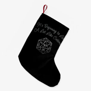 RPG Critmas   Fantasy Tabletop Retro Gamer Dice Liten Julstrumpa
