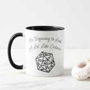 RPG Critmas Fantasy Tabletop Retro Gamer Dice Mugg