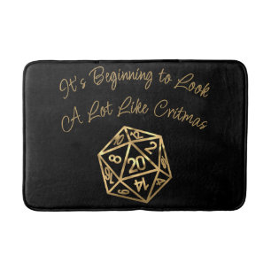 RPG Critmas   Guld Fantasy Tabletop Gamer Dice Badrumsmatta