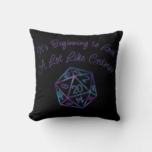 RPG Critmas Nebula Fantasy Tabletop Gamer Dice Kudde