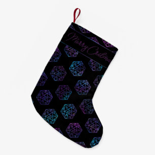 RPG Critmas Nebula Fantasy Tabletop Gamer Dice Liten Julstrumpa