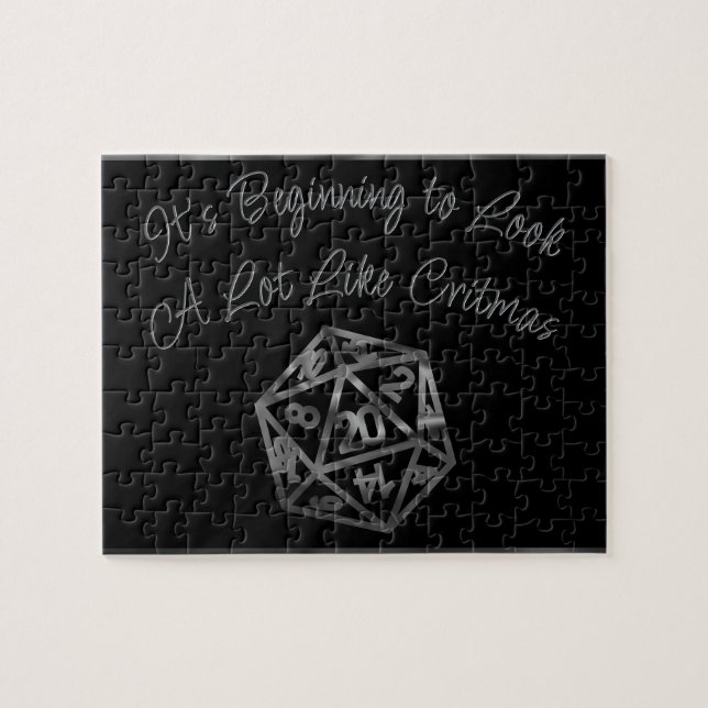 RPG Critmas | Old school Tabletop Roleplayer Dice Pussel (Horisontell)